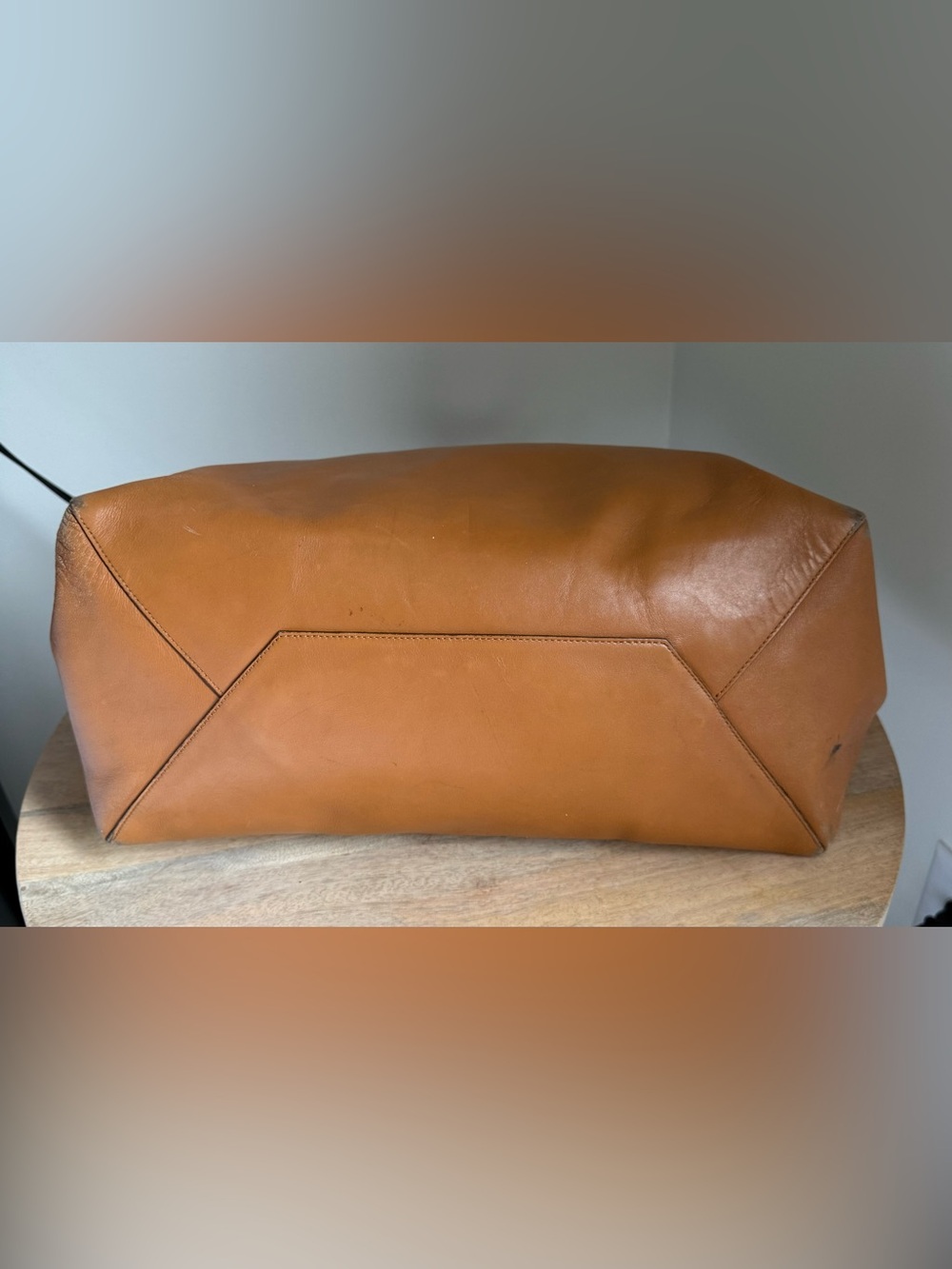 Vince Leather Tote - Snap Closure Smooth Carryall - Picture 4 of 14